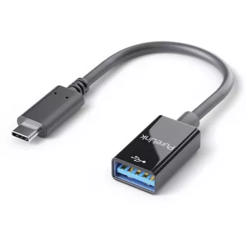 USB kabelis PureLink IS231 0,1 m USB-C (vyriškas) į USB-A (moteriškas) juodas