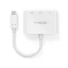 PureLink IS270 iSeries USB-C adapteris su keliais prievadais, USB 3.1 Gen 1, HDMI 4K, USB-C, USB-A, 60 W, 0,1 m, baltas