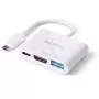 PureLink IS270 iSeries USB-C adapteris su keliais prievadais, USB 3.1 Gen 1, HDMI 4K, USB-C, USB-A, 60 W, 0,1 m, baltas