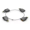 PureLink IQ-AR300 mažas adapterių žiedas, 4x USB-C į VGA/HDMI/miniDP/DP, juodas