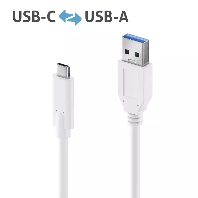 USB kabelis PureLink IS2610-010 USB 3.2 Gen2 1m USB-C / USB-A baltas