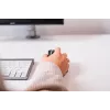 BakkerElkhuizen Oyster Wired pelė, ambidekstrinė, vertikalaus dizaino, lazerinė, USB-A, 1200 DPI, juoda, sidabrinė