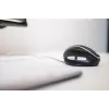 BakkerElkhuizen Oyster Wired pelė, ambidekstrinė, vertikalaus dizaino, lazerinė, USB-A, 1200 DPI, juoda, sidabrinė