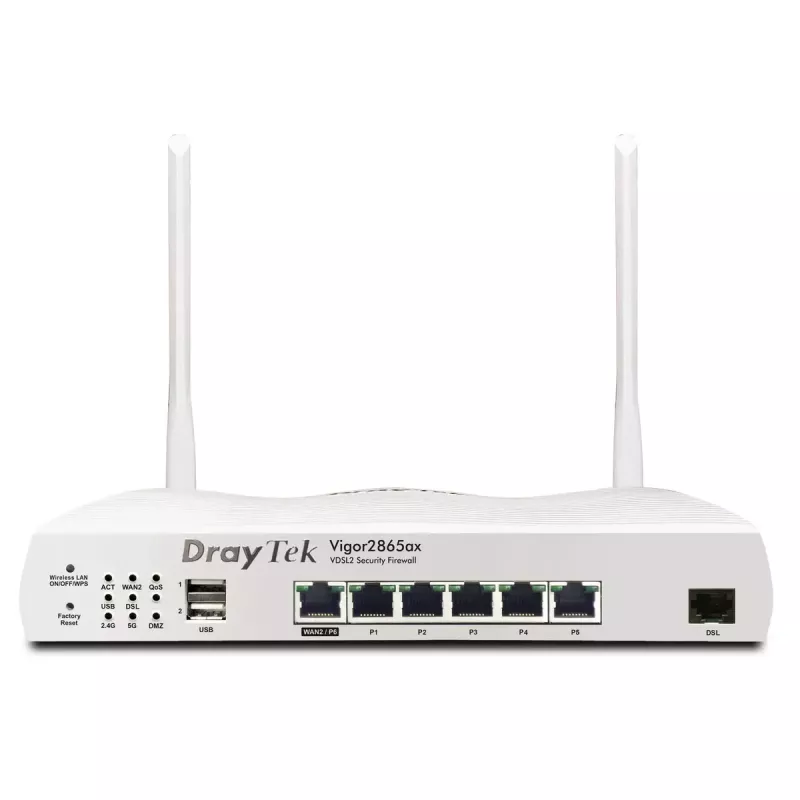 Stalinis maršrutizatorius DrayTek Vigor 2865ax Dviejų juostų Wi-Fi 6