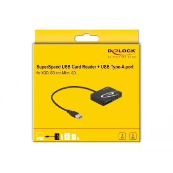 Card Reader DeLOCK 91756 Juodas MicroSD SD MMC USB 5 Mbit/s