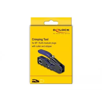 DeLOCK 90577 krimpavimo įrankis RJ45 kištukams, juodas/mėlynas, 62×135×20 mm