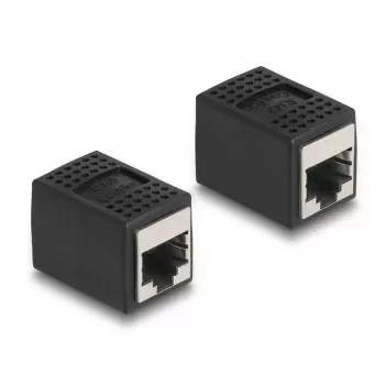 DeLOCK adapteris RJ45 lizdas į RJ45 lizdą Cat.6A juodas