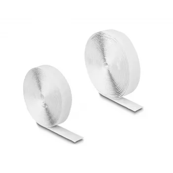 DeLOCK lipni juosta su kabliukais ir kilpelėmis, 5 m x 20 mm, balta