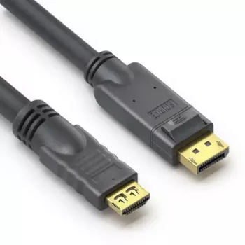 PureLink PI5110-100 vaizdo kabelio adapteris 10 m DisplayPort HDMI juoda
