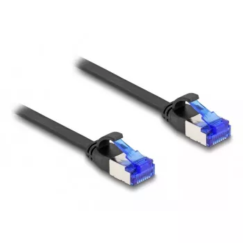 DeLOCK RJ45 Flat Patch Cable Cat.6A 2 m juoda