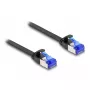 DeLOCK RJ45 Flat Patch Cable Cat.6A 2 m juoda