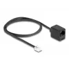 DeLOCK Telefono laidas RJ11 kištukas – RJ45 lizdas juodas 1 m