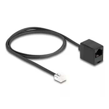 DeLOCK Telefono laidas RJ11 kištukas – RJ45 lizdas juodas 1 m