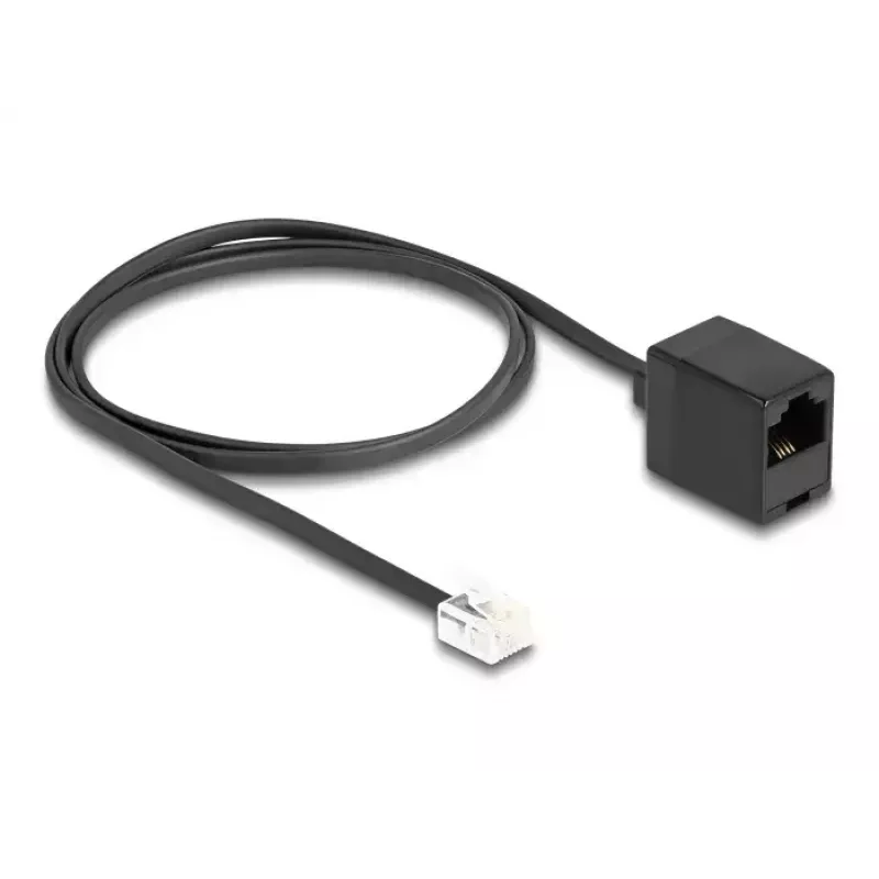 DeLOCK Telefono laidas RJ11 kištukas – RJ45 lizdas juodas 1 m