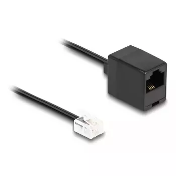 DeLOCK Telefono laidas RJ11 kištukas – RJ45 lizdas juodas 1 m