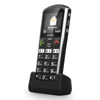 Mobilusis telefonas Emporia SIMPLICITY-LTE 5,08 cm (2 coliai) 1200 mAh Juodas, Sidabrinis