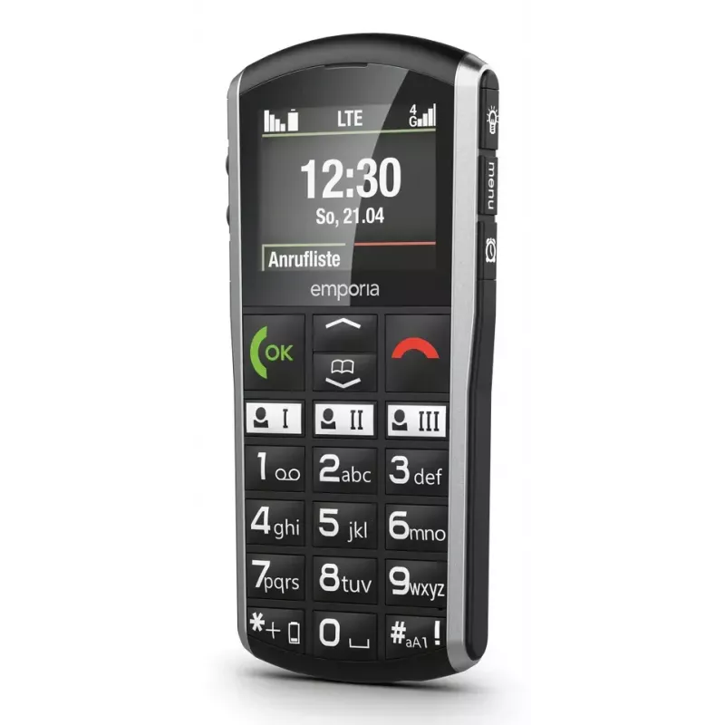 Mobilusis telefonas Emporia SIMPLICITY-LTE 5,08 cm (2 coliai) 1200 mAh Juodas, Sidabrinis