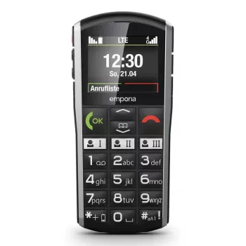 Mobilusis telefonas Emporia SIMPLICITY-LTE 5,08 cm (2 coliai) 1200 mAh Juodas, Sidabrinis