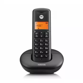 Belaidis DECT telefono ragelis MOTOROLA E201 su laisvų rankų funkcija, iki 50 registracijų