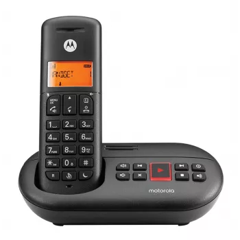 DECT belaidis ragelis Motorola E211 su skambučio ID, juodas