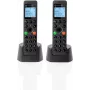 DECT belaidis telefonas Motorola DOT202 Twin su dviem rageliais, juodas