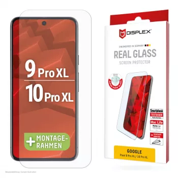 Displex Screen Protector (10H), skirtas Google Pixel 9 Pro XL, Pixel 10 Pro XL, Eco montavimo rėmelis, atsparus įbrėžimams