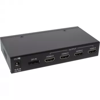 InLine DisplayPort į HDMI vaizdo sienos daliklis 1 į 4 išėjimų 4K UltraHD
