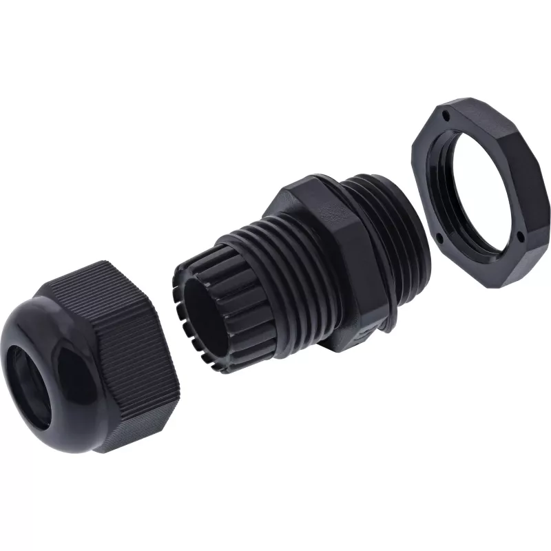 InLine kabelio įvadas nylon IP68 3.5 - 6 mm juodas 10 vnt., Neoprenas, Nailonas, Juoda, 43 g, 80 mm, 120 mm, 25 mm