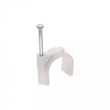 Kabelio spaustukas apvalus InLine 44020B 8 mm baltas 100 vnt.