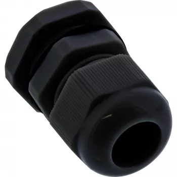Kabelio įvadas InLine 44012B nailoninis IP68 kabeliams Ø6–12 mm, juodas, pakuotė po 10 vnt.
