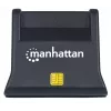 Manhattan USB-A Smart/SIM kortelių skaitytuvas, 480 Mbps (USB 2.0), stalinis vertikalus, trinties tipo, 86 cm laidas, juodas, 3 metų garantija