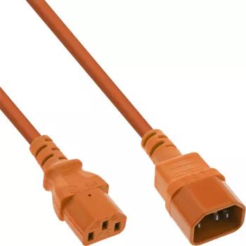 InLine šalto įrenginio ilginimo laidas, C13 / C14, oranžinis, 1 m