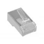 RJ45 kištukas 8P8C ekranuotas apvaliems kabeliams, InLine, 10 vnt., sidabrinis