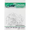 RJ45 kištukas 8P8C ekranuotas apvaliems kabeliams, InLine, 10 vnt., sidabrinis