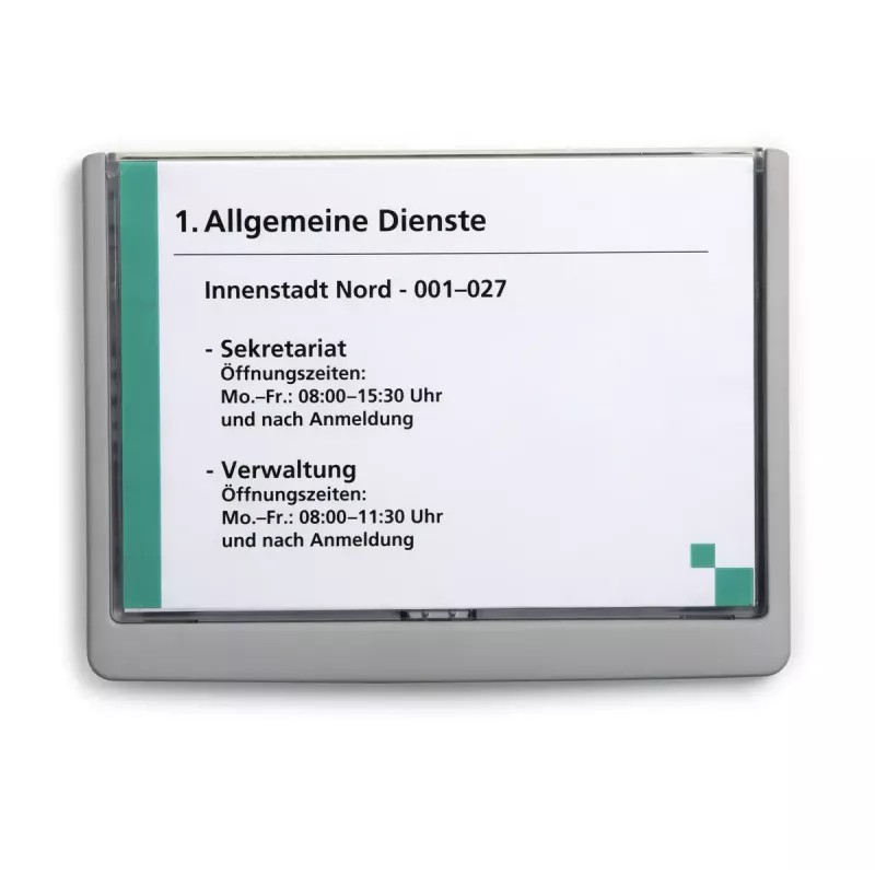 Ženklų laikiklis Durable 486637 A5 plastikinis grafitas