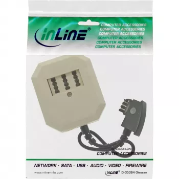 InLine TAE adapteris TAE-F kištukas / TAE NFF + RJ11 6P4C lizdai 0,2 m