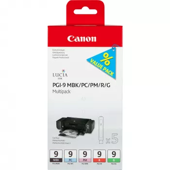 Canon PGI-9 MBK/PC/PM/R/G 5 spalvų rašalo kasečių rinkinys