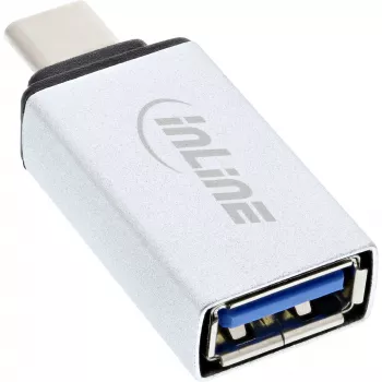 InLine USB 3.2 Gen.2 adapteris, USB-C kištukas į USB-A lizdą, sidabrinis
