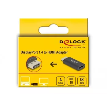 DeLOCK Active DisplayPort 1.4 į HDMI adapteris 8K HDR juodas