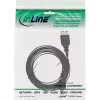 InLine USB 2.0 plokščias laidas USB A tipas (vyriškas) / Mini-B 5 kontaktų (vyriškas) juodas/auksinis 2 m