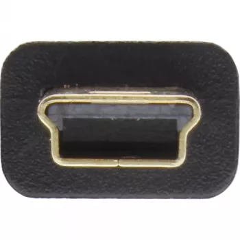 InLine USB 2.0 plokščias laidas USB A tipas (vyriškas) / Mini-B 5 kontaktų (vyriškas) juodas/auksinis 5 m