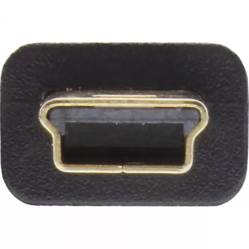 InLine USB 2.0 plokščias laidas USB A tipas (vyriškas) / Mini-B 5 kontaktų (vyriškas) juodas/auksinis 5 m