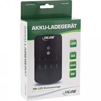 InLine Belaidis įkroviklis NiMH/NiCd, AA, AAA ir 9V
