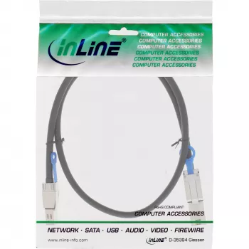 InLine išorinis Mini SAS HD kabelis SFF-8644 į SFF-8088 6Gb/s 1m