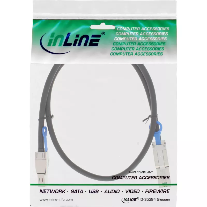 InLine išorinis Mini SAS HD kabelis SFF-8644 į SFF-8088 6Gb/s 1m