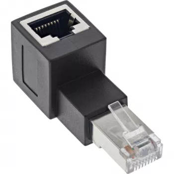 InLine 69991A adapteris patch laidai Cat.6A, RJ45 kištukas / lizdas, lenktas 90° į viršų