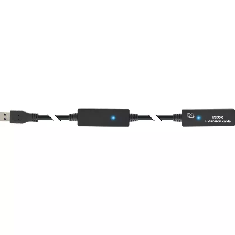 InLine USB 3.2 Gen.1 aktyvus kartotinis laidas, A tipas kištukas / lizdas, juodas, 15 m