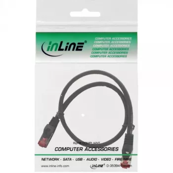 InLine Patch Laidas S/FTP PiMF Cat.6 250MHz varis be halogenų juodas 0,5m