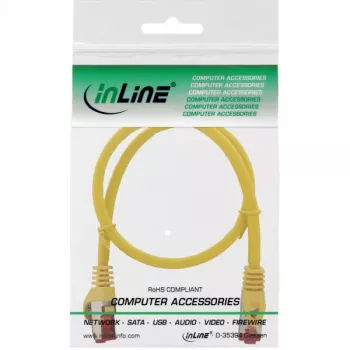 InLine Patch kabelis S/FTP PiMF Cat.6 250MHz varinis halogeno neturintis geltonas 0,25m