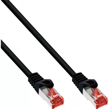 InLine Patch Laidas S/FTP PiMF Cat.6 250MHz varinis be halogenų juodas 0,3m